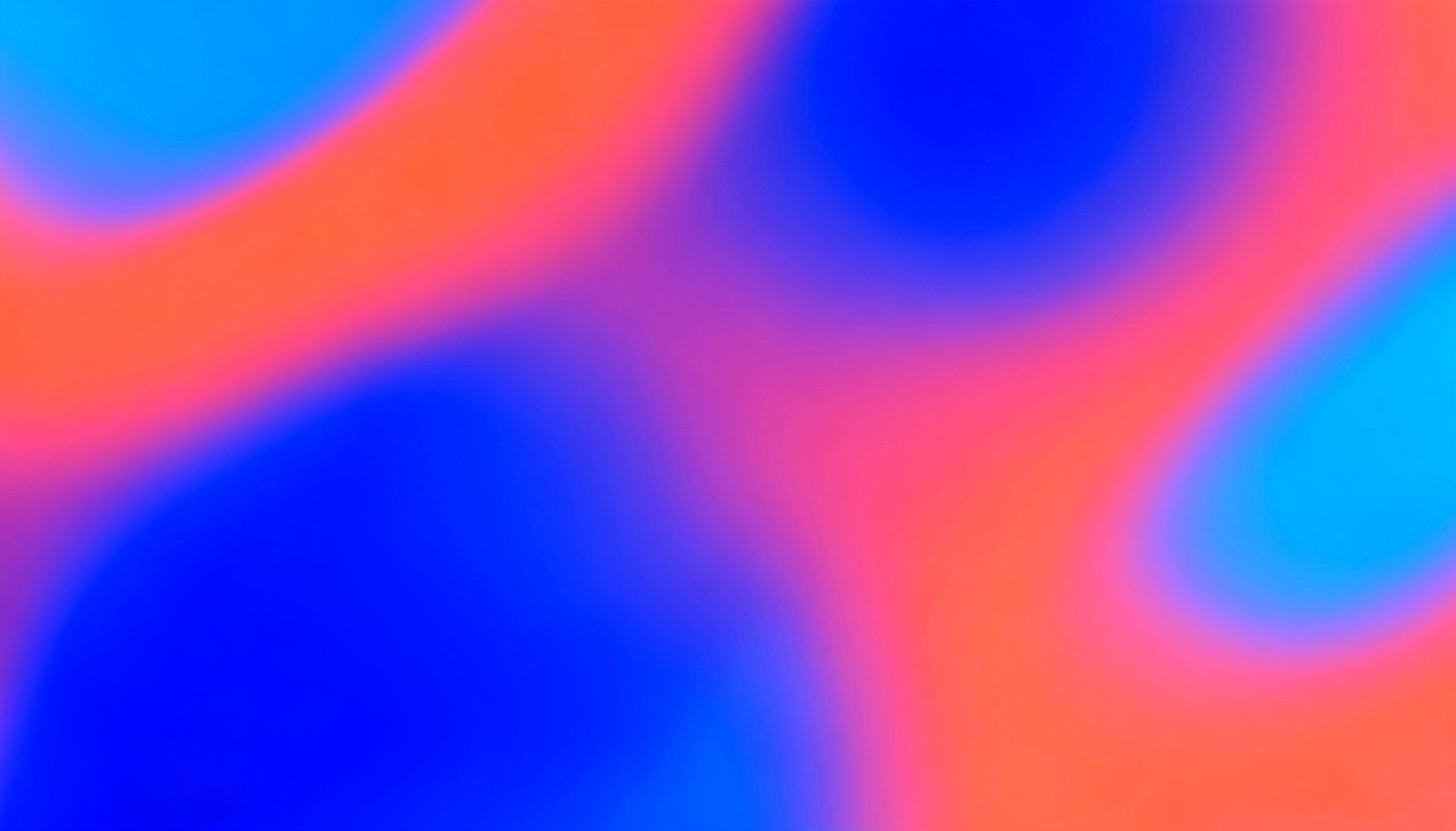 Vibrant coral and electric blue abstract blend, energetic and playful like a viral video compilation
