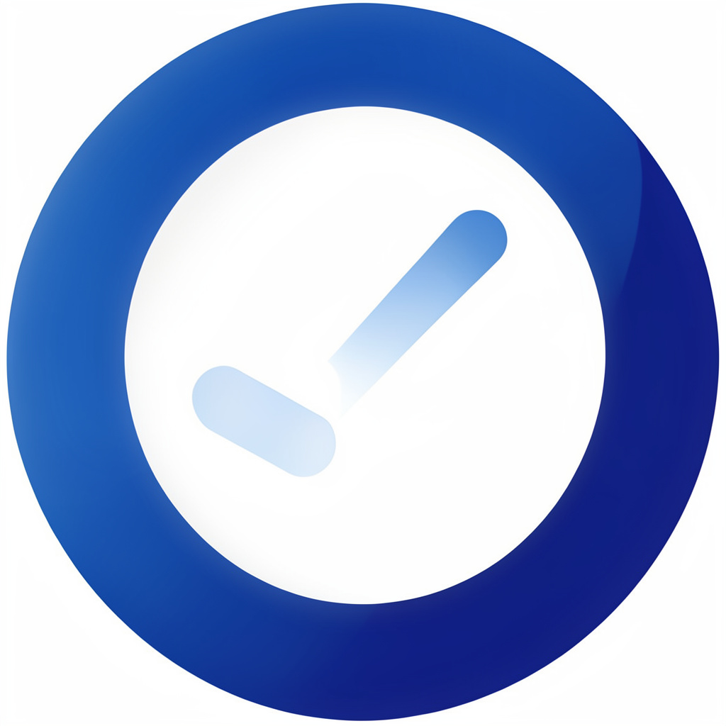 Circular check icon in white